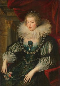 Porträtt av Anne av Österrike (1601-66) Infanta av Spanien, drottning av Frankrike och Navarra